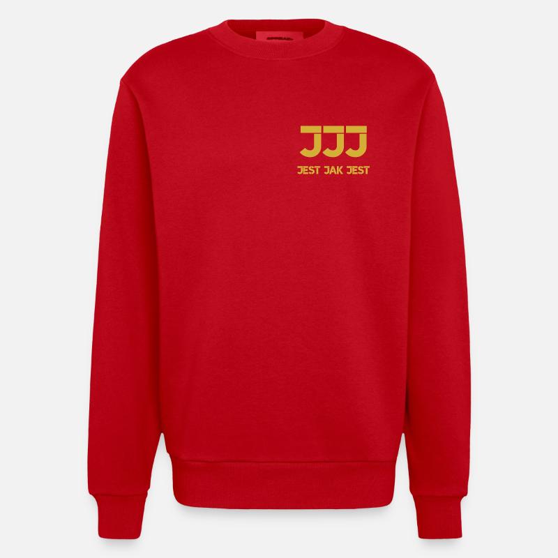 C’est ce que c’est - logo - Sweat bio épais oversize fabriqué en UE - rouge