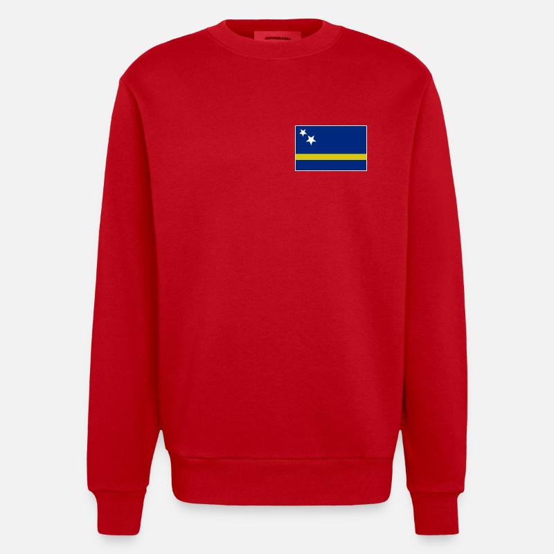 Drapeau de Curaçao - Sweat bio épais oversize fabriqué en UE - rouge