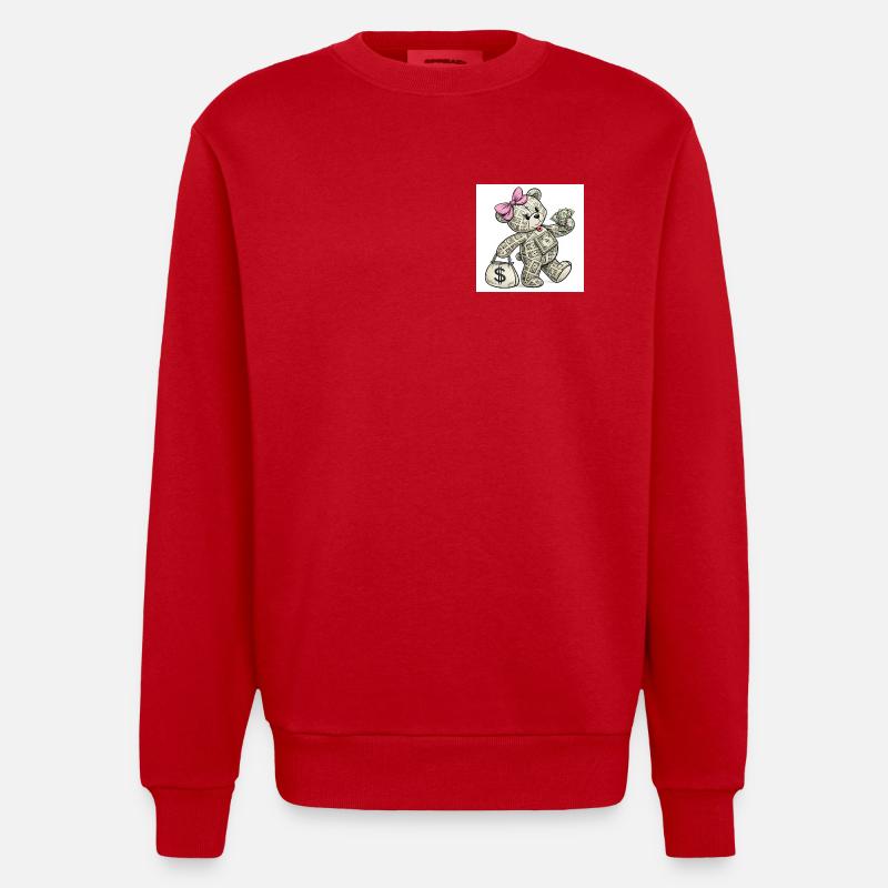 8d2916a348f8bb9dbc2e95bc656aa867 - Sweat bio épais oversize fabriqué en UE - rouge