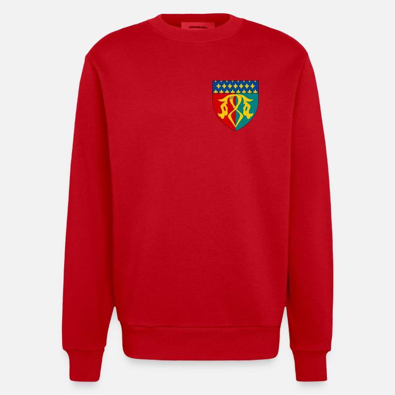 Blason du Multien - Sweat bio épais oversize fabriqué en UE - rouge