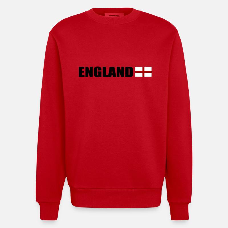 angleterre - Sweat bio épais oversize fabriqué en UE - rouge