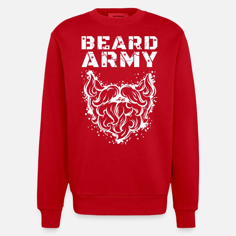 Bart Armee Bart Arm - Heavyweight Oversized Organic Crew Neck Made in EU - Rot