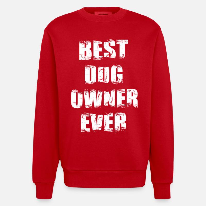 Bester Hundehalter - Heavyweight Oversized Organic Crew Neck Made in EU - Rot