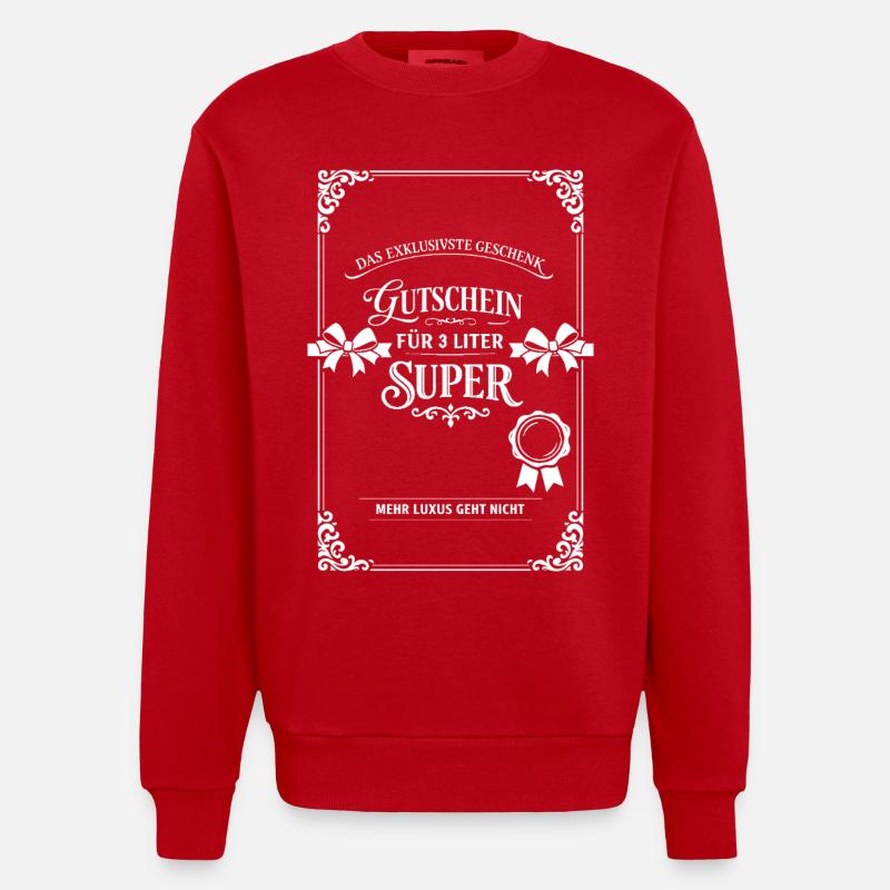 Das Exklusivste Geschenk - Heavyweight Oversized Organic Crew Neck Made in EU - Rot