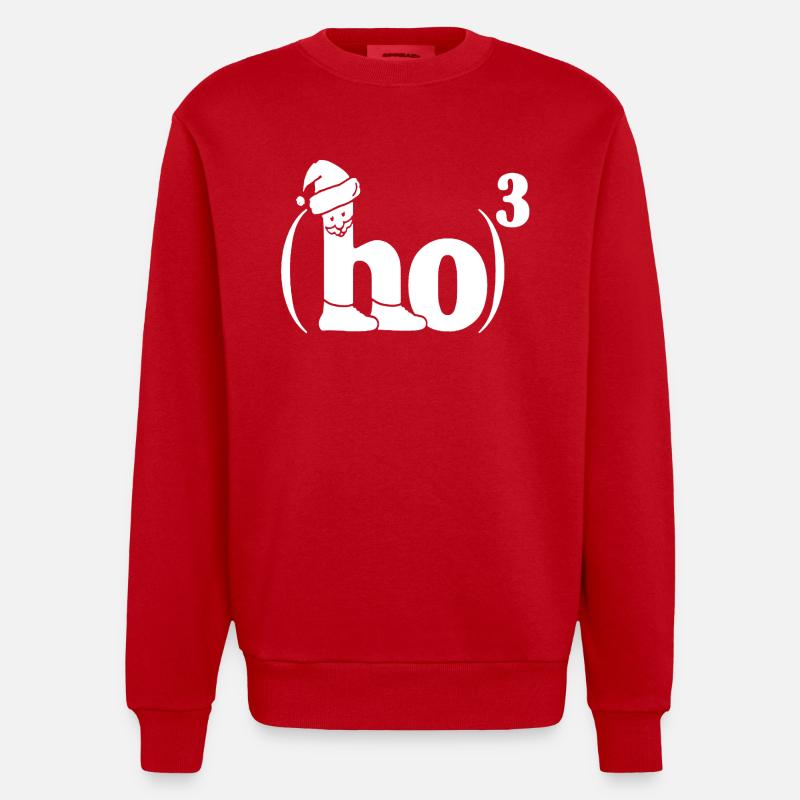 Chemise de Noël Math - Sweat bio épais oversize fabriqué en UE - rouge