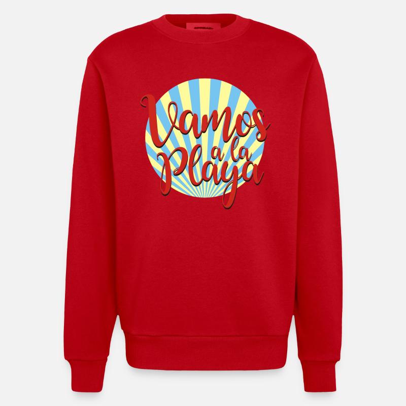 vamos01 - Sweat bio épais oversize fabriqué en UE - rouge