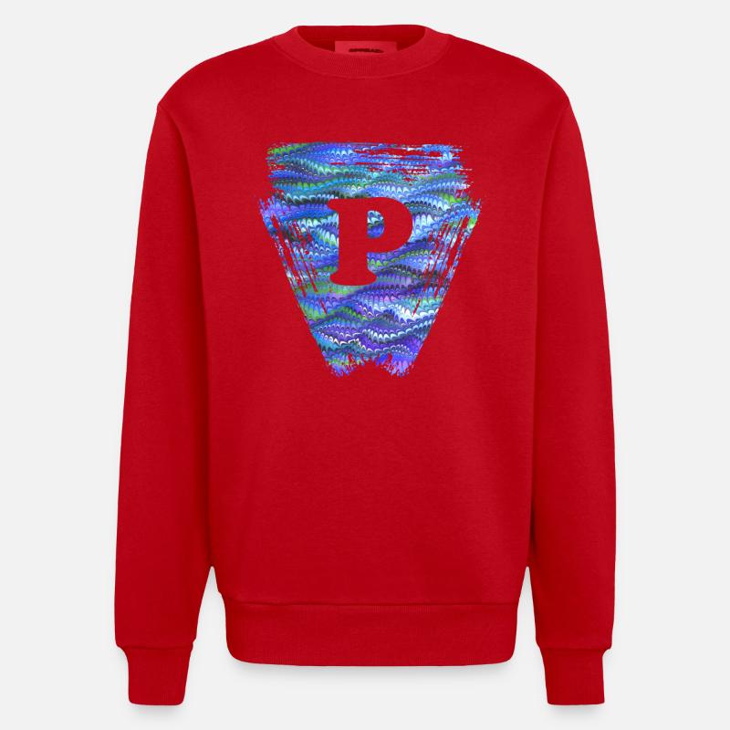 Dreieck E 103 P - Sweat bio épais oversize fabriqué en UE - rouge