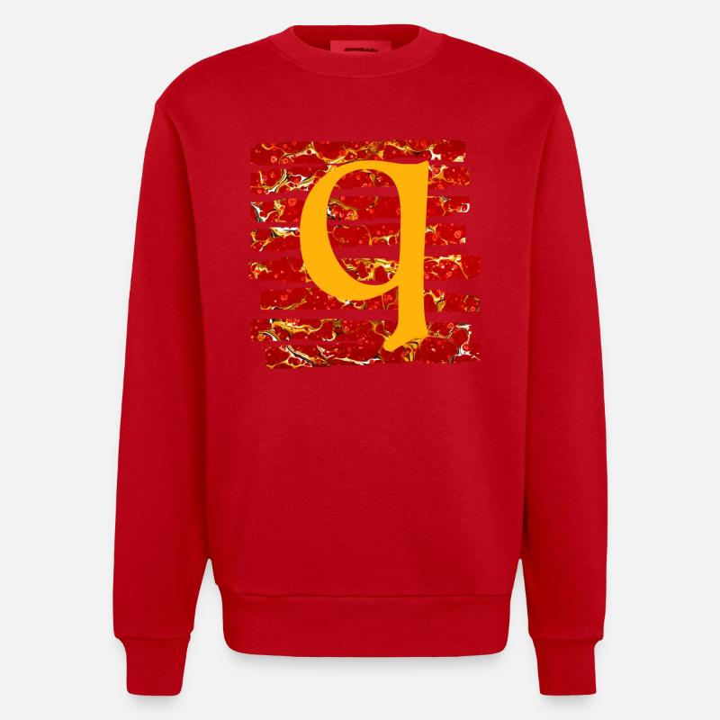 Bande E 232 Q - Sweat bio épais oversize fabriqué en UE - rouge