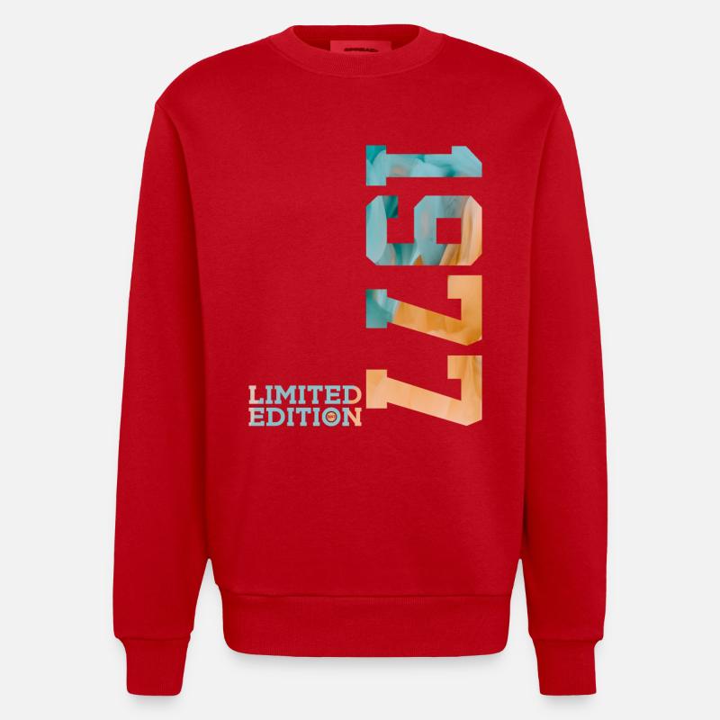 49E ANNIVERSAIRE ÉDITION LIMITÉE 1977 - Sweat bio épais oversize fabriqué en UE - rouge