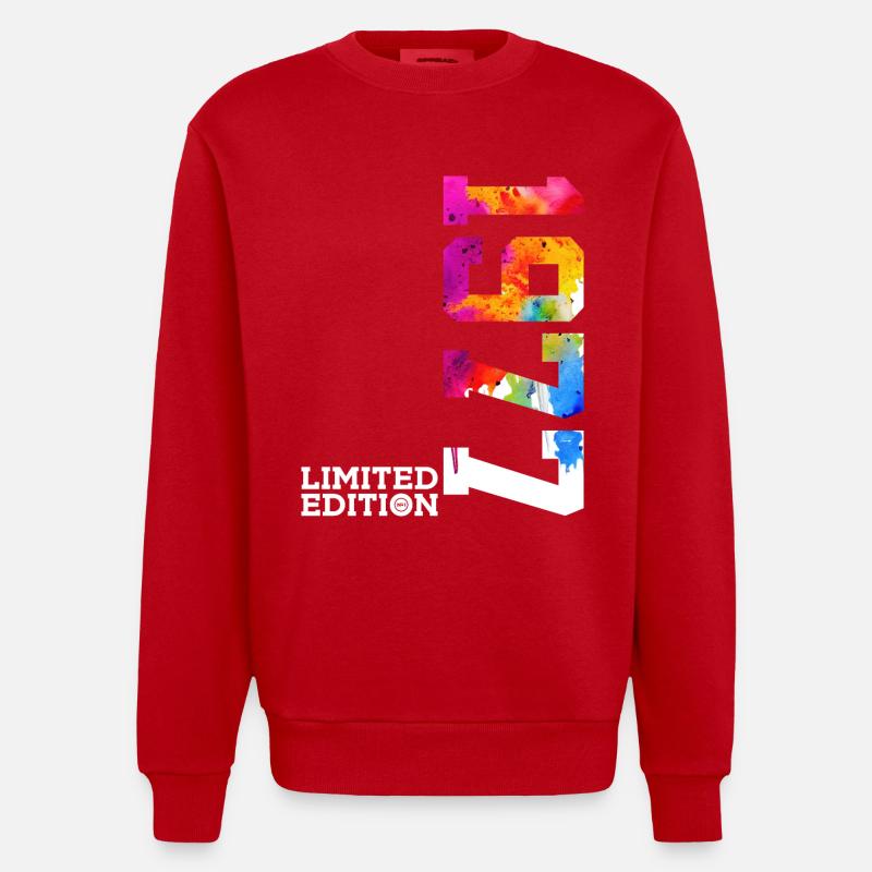 49E ANNIVERSAIRE ÉDITION LIMITÉE 1977 - Sweat bio épais oversize fabriqué en UE - rouge