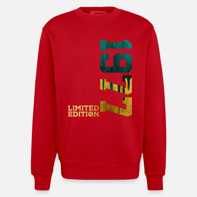 49E ANNIVERSAIRE ÉDITION LIMITÉE 1977 - Sweat bio épais oversize fabriqué en UE - rouge