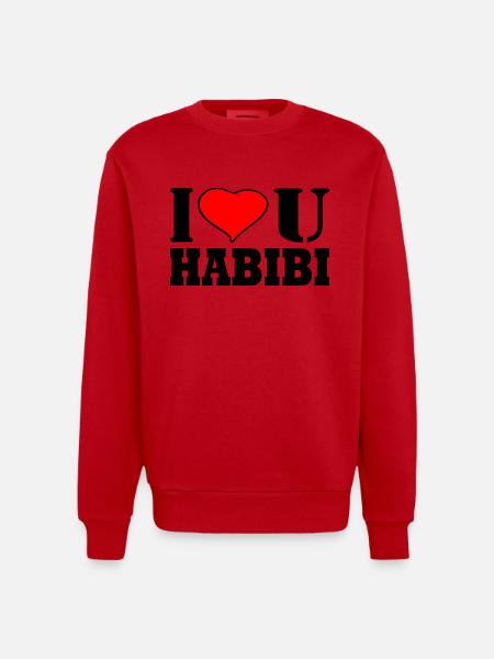 HABIBI - Heavyweight Oversized Organic Crew Neck Made in EU - red