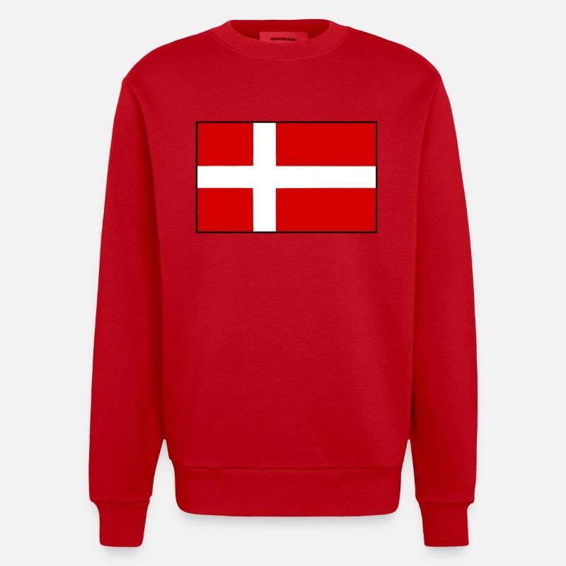 Danemark - Sweat bio épais oversize fabriqué en UE - rouge