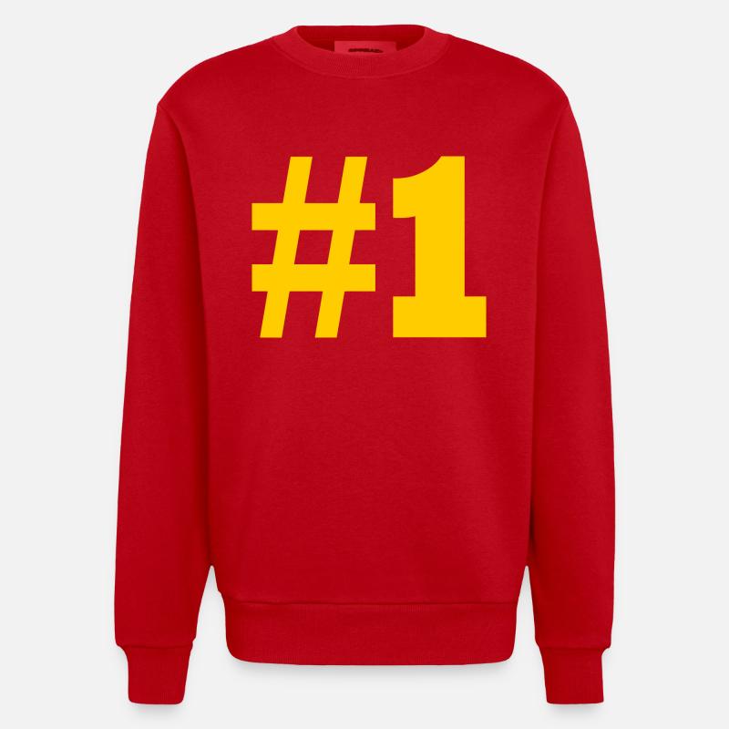 #1 - Sweat bio épais oversize fabriqué en UE - rouge