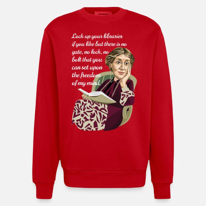 Virginie Woolf - Sweat bio épais oversize fabriqué en UE - rouge