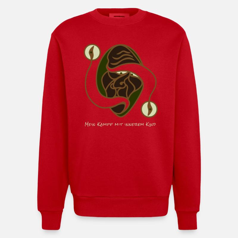 Kampf Mit Innerem Kind - Heavyweight Oversized Organic Crew Neck Made in EU - Rot