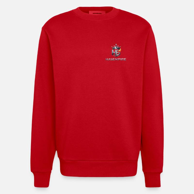HAS-Imperium - Heavyweight Oversized Organic Crew Neck Made in EU - Rot