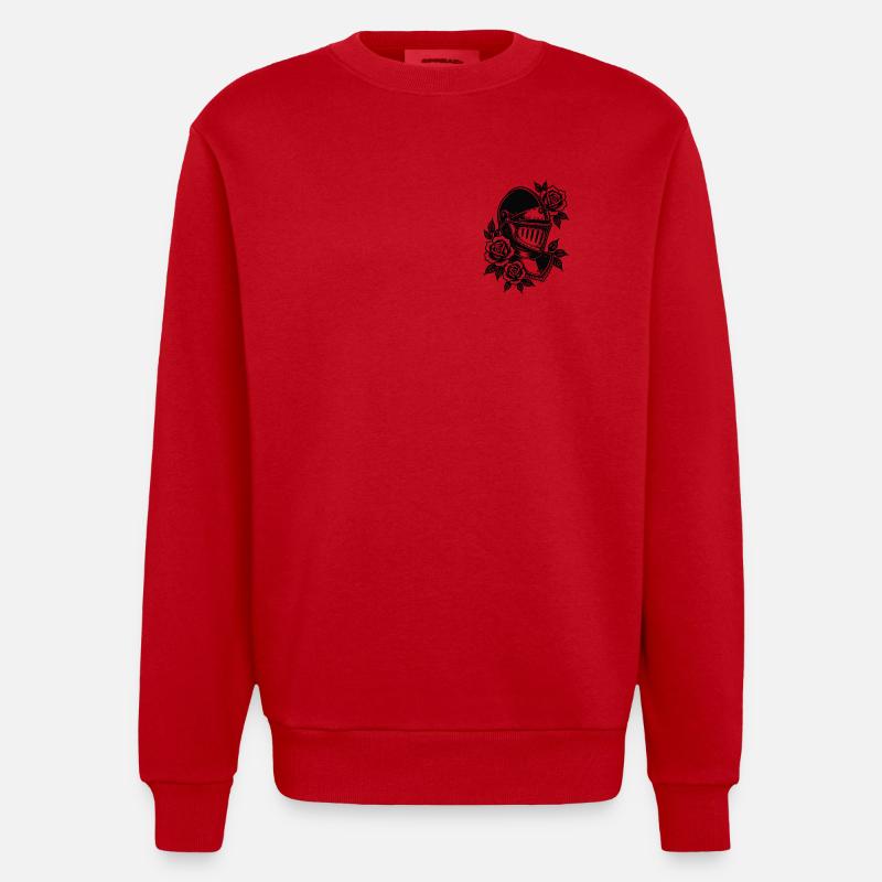 Casque de Chevalier Rosebound - Sweat bio épais oversize fabriqué en UE - rouge