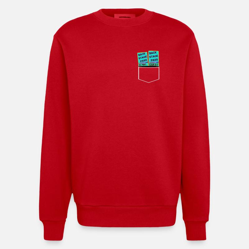  Gästepass  - Heavyweight Oversized Organic Crew Neck Made in EU - Rot