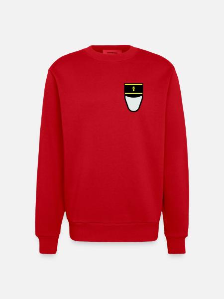 Gendarme Képi G.M. (Mobile Constable) - Heavyweight Oversized Organic Crew Neck Made in EU - red