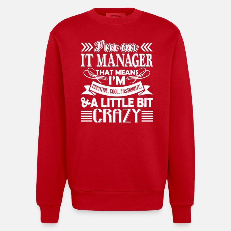 IT Manager Creative IT Manager - Sweat bio épais oversize fabriqué en UE - rouge