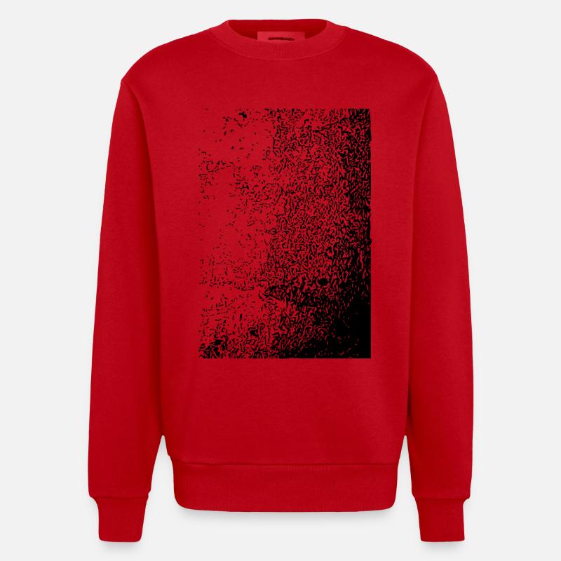 Conception abstraite - Sweat bio épais oversize fabriqué en UE - rouge