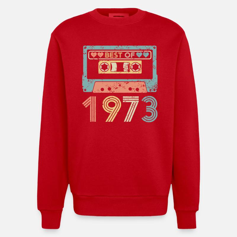 Das Beste von 1973 - Heavyweight Oversized Organic Crew Neck Made in EU - Rot