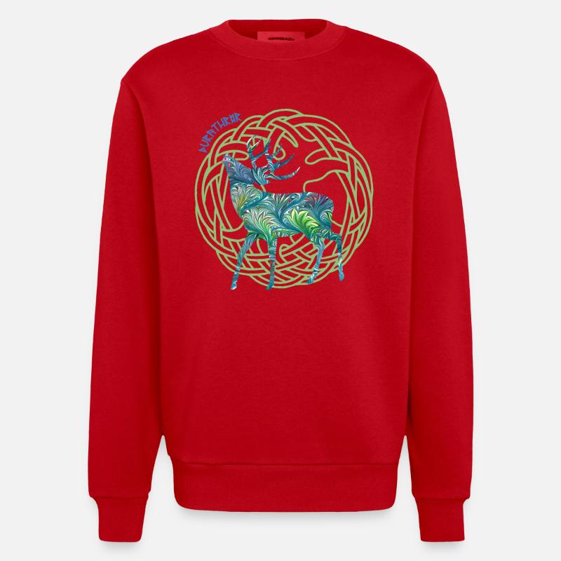 hirsch durathror e 115 - Sweat bio épais oversize fabriqué en UE - rouge