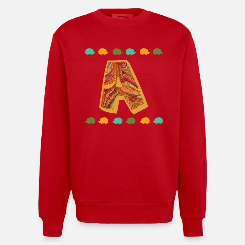 Hérisson E 22 A - Sweat bio épais oversize fabriqué en UE - rouge