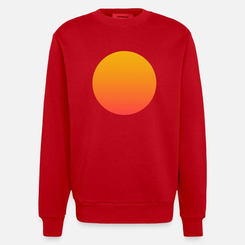 Soleil - Sweat bio épais oversize fabriqué en UE - rouge