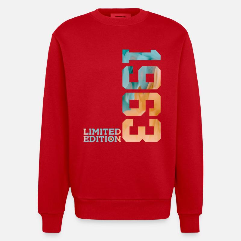 63E ANNIVERSAIRE ÉDITION LIMITÉE 1963 - Sweat bio épais oversize fabriqué en UE - rouge