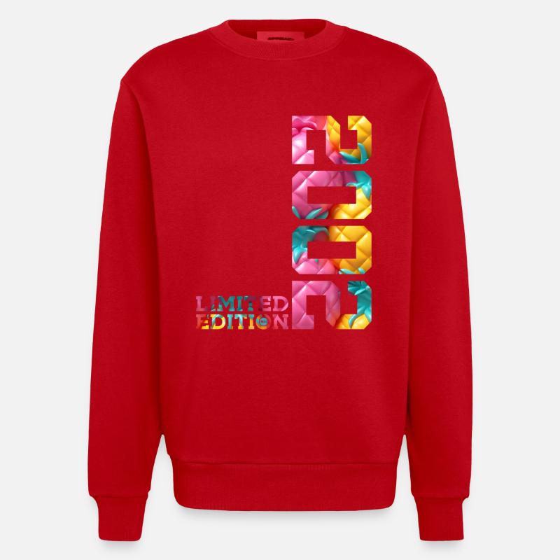 24E ANNIVERSAIRE ÉDITION LIMITÉE 2002 - Sweat bio épais oversize fabriqué en UE - rouge
