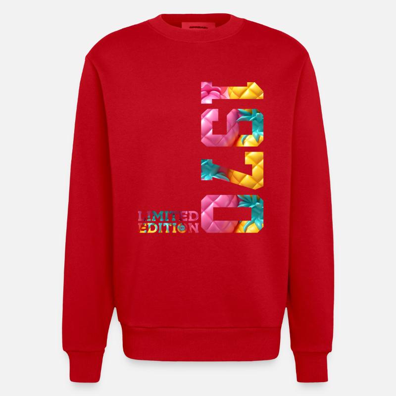 56E ANNIVERSAIRE ÉDITION LIMITÉE 1970 - Sweat bio épais oversize fabriqué en UE - rouge