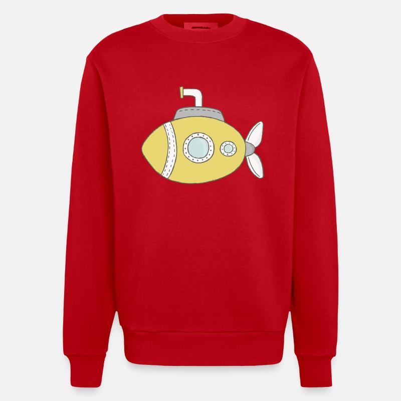 U-Boot - Heavyweight Oversized Organic Crew Neck Made in EU - Rot