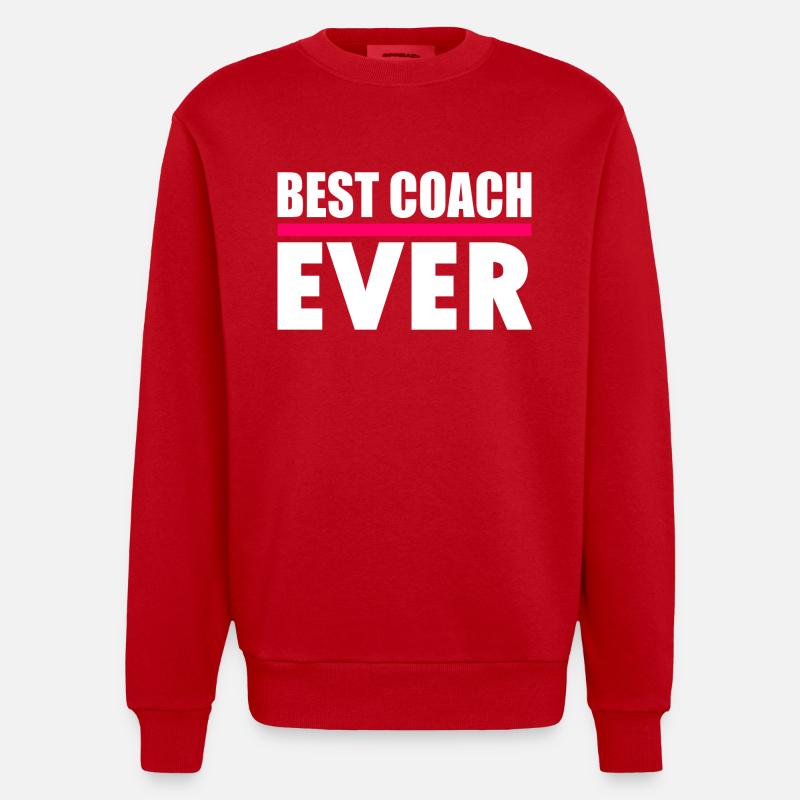 Best coach ever - Sweat bio épais oversize fabriqué en UE - rouge