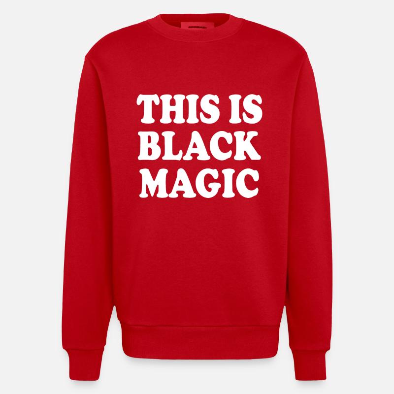 this is black magic - Sweat bio épais oversize fabriqué en UE - rouge