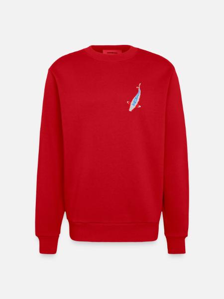 Koi - Nishikigoi - Heavyweight Oversized Organic Crew Neck Made in EU - red