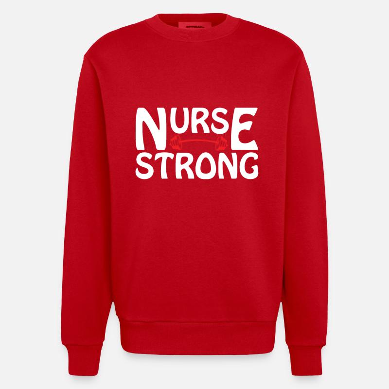 Infirmière infirmière - Sweat bio épais oversize fabriqué en UE - rouge