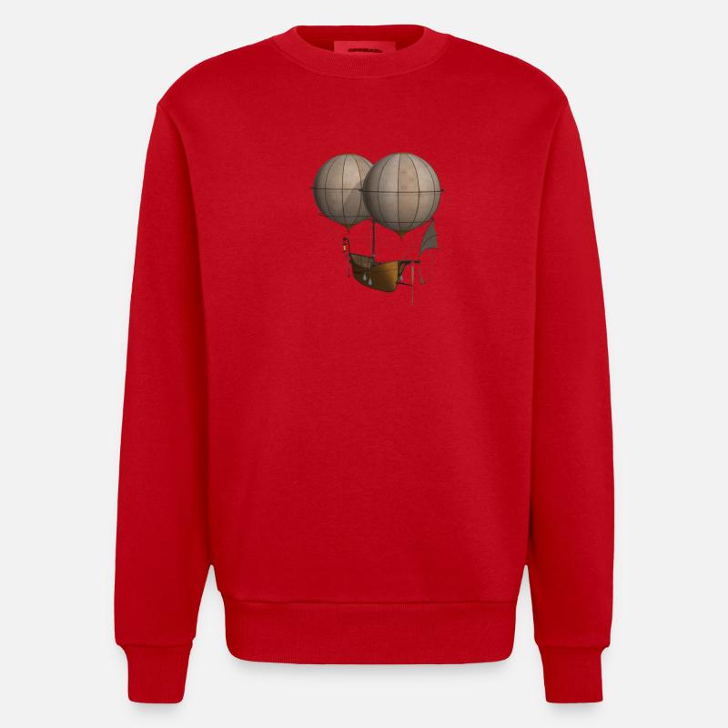 ballon dirigeable - Sweat bio épais oversize fabriqué en UE - rouge