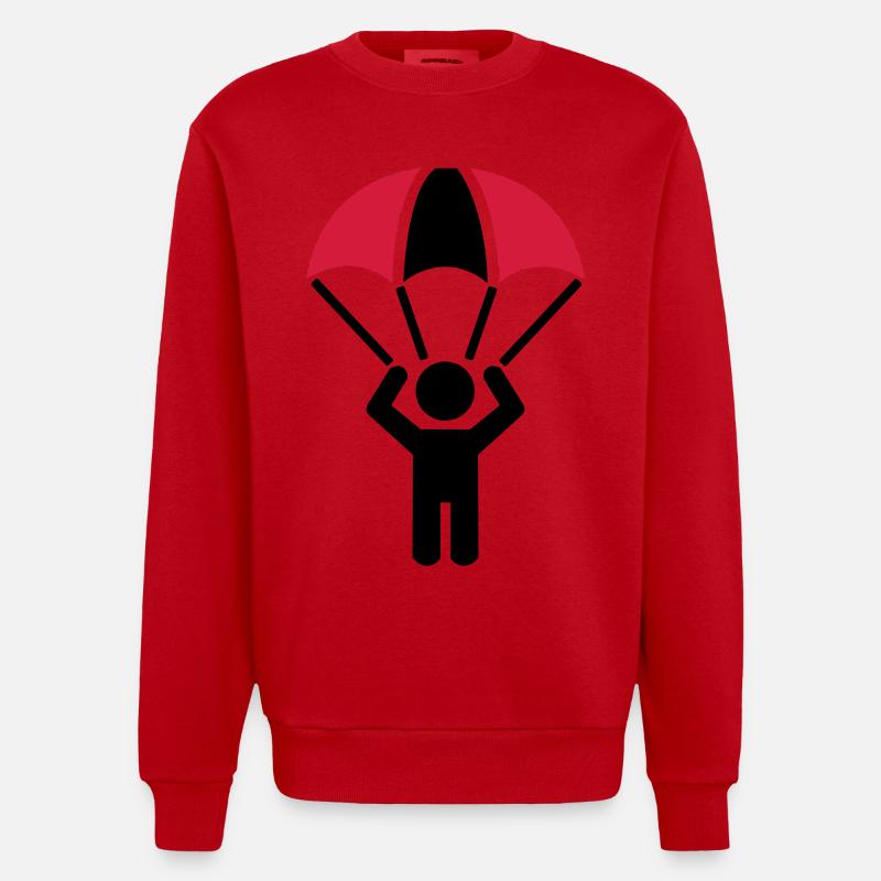 Parachute - Sweat bio épais oversize fabriqué en UE - rouge