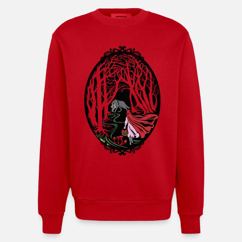 Rotkäppchen Chaperon rouge - Sweat bio épais oversize fabriqué en UE - rouge