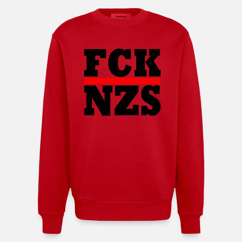 FCK NZS - Sweat bio épais oversize fabriqué en UE - rouge