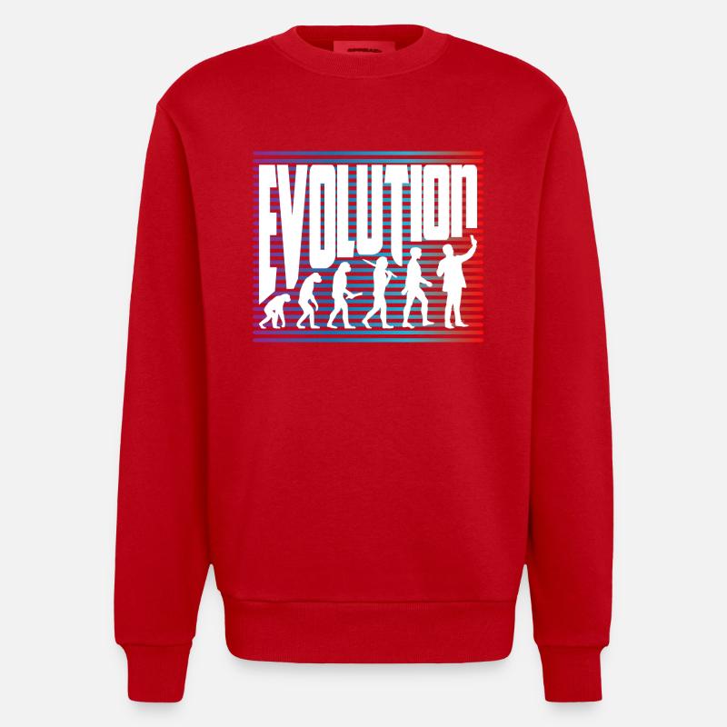 évolution - Sweat bio épais oversize fabriqué en UE - rouge