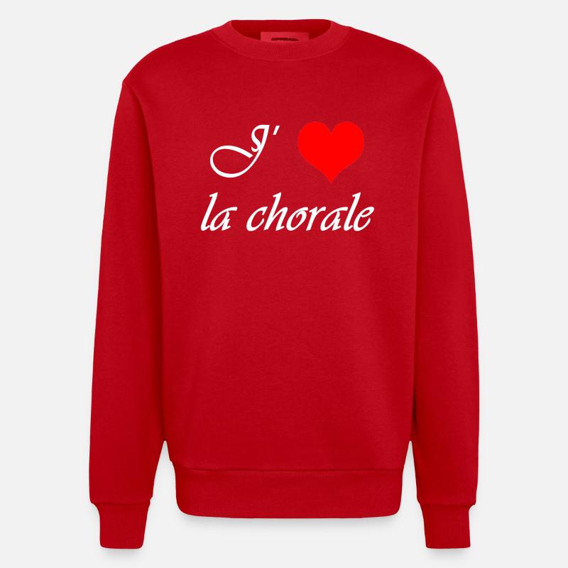 J'AIME LA CHORALE - Sweat bio épais oversize fabriqué en UE - rouge