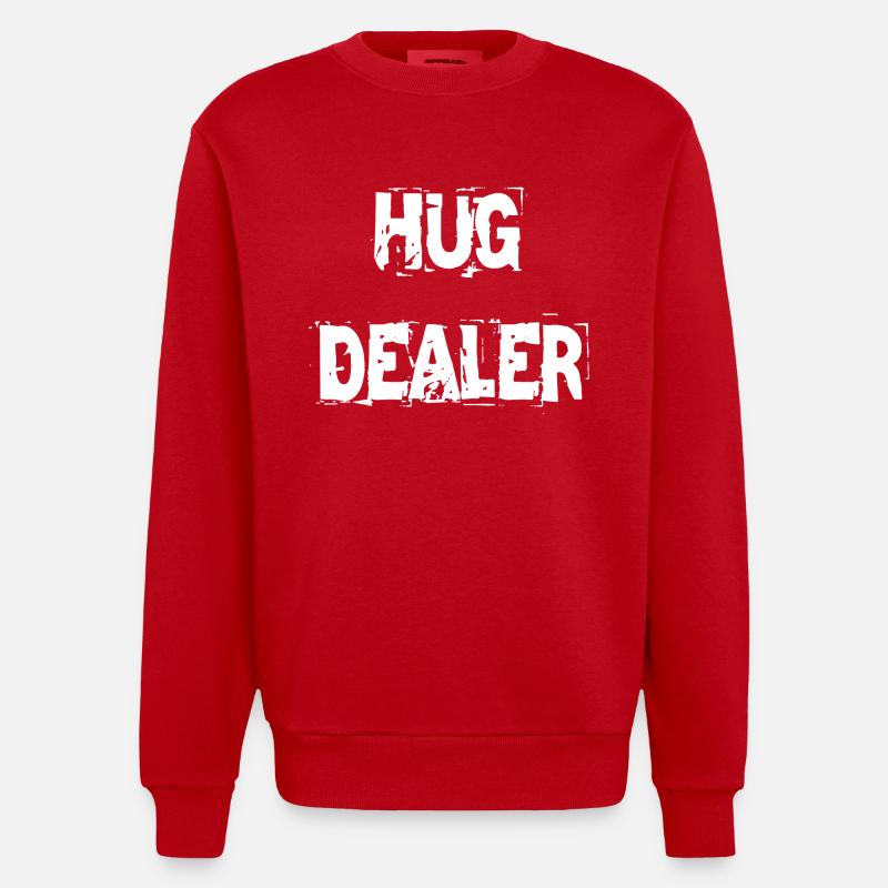 CONCESSIONNAIRE HUG - Sweat bio épais oversize fabriqué en UE - rouge