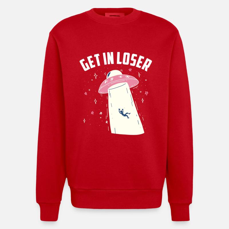Entrez dans le perdant - Sweat bio épais oversize fabriqué en UE - rouge