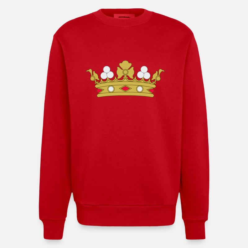 krone - Heavyweight Oversized Organic Crew Neck Made in EU - Rot