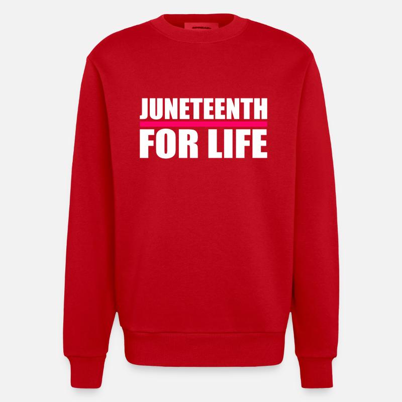 juneteenth - Sweat bio épais oversize fabriqué en UE - rouge