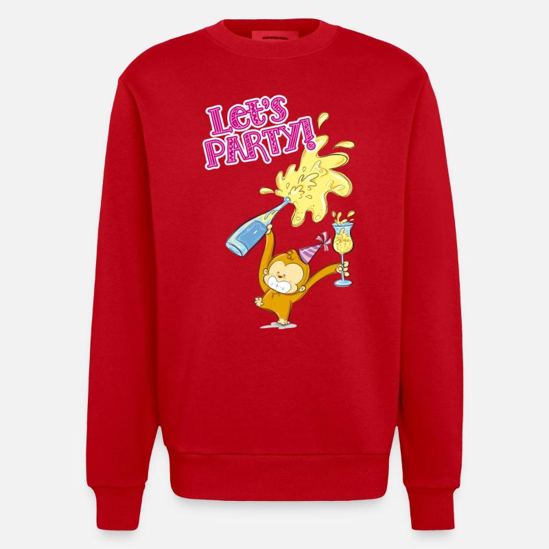 Munga Party - Sweat bio épais oversize fabriqué en UE - rouge
