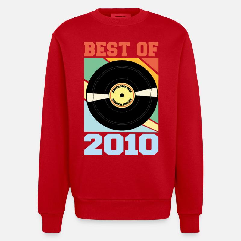 Le meilleur de 2010 - Sweat bio épais oversize fabriqué en UE - rouge